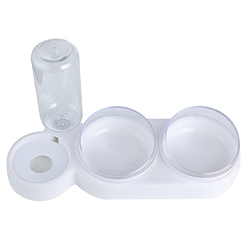 LUOSHUAI Hundenapf Katzenschüssel Wasserspender Wasseraufbewahrungstier Hund Katze Food Bowl Food Container Feeder Futternapf Katze (Color : White) von LUOSHUAI