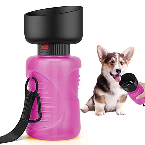 LUPATDY Faltbare Trinkflasche Hunde für Unterwegs - 500ml Hunde Trinkflasche Wasserflasche, Tragbare Hunde Katzen Flasche Bpa-Frei für Camping, Wandern, Training, Outdoor von LUPATDY