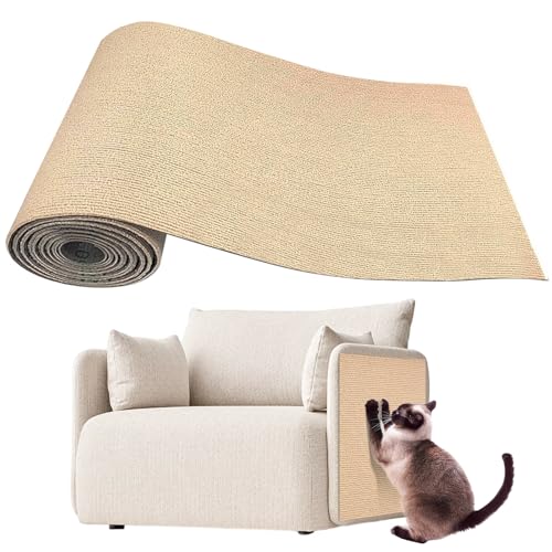 LURNODY 2 Stück Selbstklebend Kratzmatte Katze,30x100CM DIY Kratzbrett Katze,Katzenkratzschutz für Sofa Teppich，Wiederverwendbarer Couch-Schutz für Haustiere von LURNODY