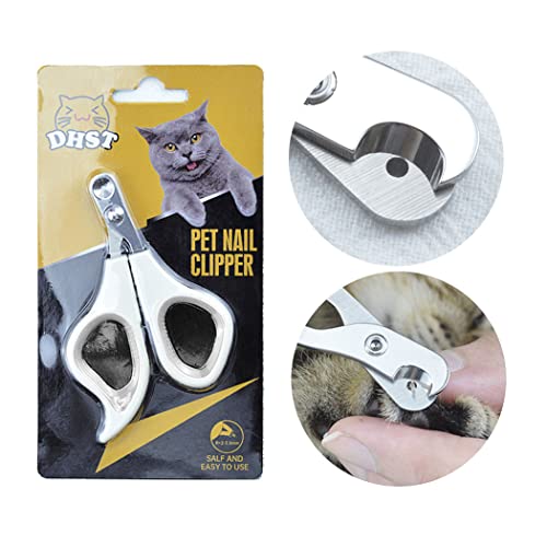 LUTAKU Haustier-Nagelknipser, Update-Version, Katzen- und Kätzchen-Krallen-Nagelknipser zum Trimmen, professionelle Haustier-Nagelknipser, ideal für Katzen, Welpen, Kätzchen und kleine Hunde (grau) von LUTAKU