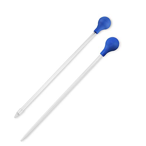 LUTER 2 Stück Coral Feeder Lange Pipette Mit Fischfutter Für Die Meisten Fütterungen Von Aquarienorganismen, Fischen Und Korallen (35 × 4 cm) von LUTER