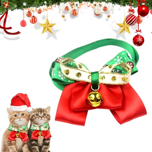 1 Stück Weihnachten Pet Fliege, Verstellbare Hunde Fliege Kragen Kragen Weihnachten Hund Bandana Set Katzen Weihnachten Fliege, Zubehör für Hunde Katzen Weihnachtsdekoration von LUVDECO