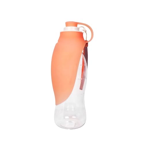 LVYUDS Hundetrinkflasche for Unterwegs, Faltbare Auslaufsicher Hunde Trinkflasche, Trinkflasche Hund Essentiell for Hunde Reisen Wandern und Camping (Color : Orange) von LVYUDS