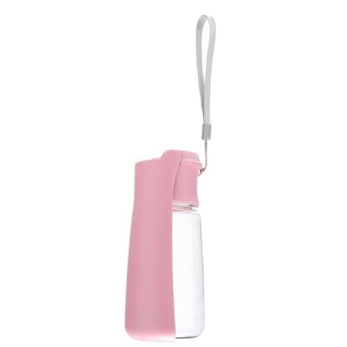 LVYUDS Hundetrinkflasche for Unterwegs Faltbare, Auslaufsicher Hunde Trinkflasche Leicht, Kompakt, Trinkflasche Hund Welpe Wesentliches for Wandern (Color : Pink, Size : 550ml) von LVYUDS