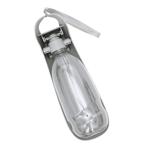 LVYUDS Hundetrinkflasche for Unterwegs Faltbare, Auslaufsicher Hunde Trinkflasche Spender, Hohe Kapazität Trinkflasche Hund for Gehen Reisen Camping (Color : Gray) von LVYUDS