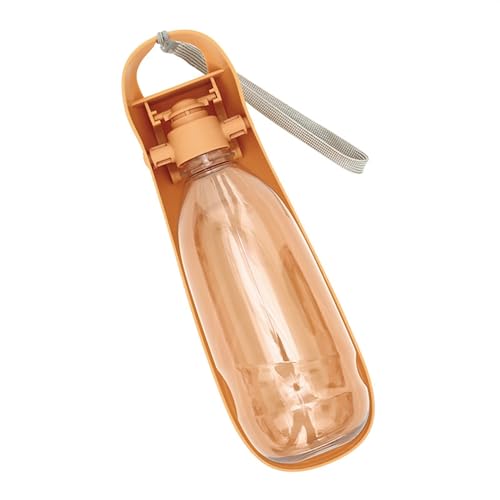 LVYUDS Hundetrinkflasche for Unterwegs Faltbare, Auslaufsicher Hunde Trinkflasche Spender, Hohe Kapazität Trinkflasche Hund for Gehen Reisen Camping (Color : Orange) von LVYUDS