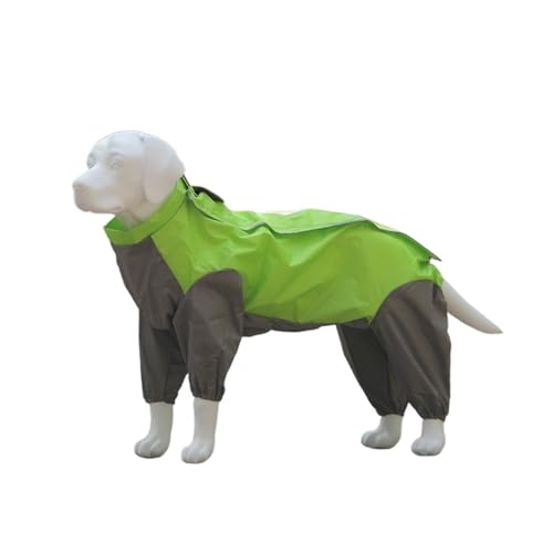LVYUDS Mit Kapuze 4 Beine Regenmantel Hund, Alles Inklusive Atmungsaktiv Wasserdicht Winddicht Hunde Regenmantel Einstellbar Kordelzug Geeignet für Klein mittel Groß Hunde(Color:GrüN,Size:14) von LVYUDS