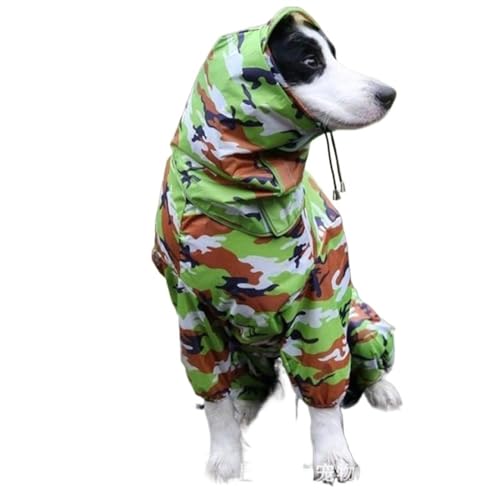 LVYUDS Regenmantel Hund, 4 Beine Hunde Regenmantel Winddicht Regenfest Licht Atmungsaktiv Schnapp Taste Design Regenjacke für Hunde Geeignet Draussen Aktivitäten(Size:3XL,Color:GrüN) von LVYUDS