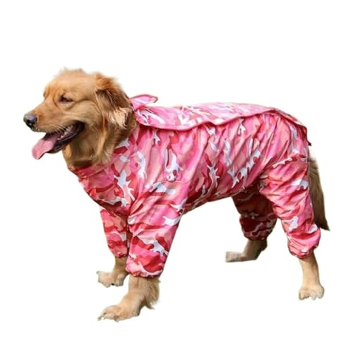 LVYUDS Regenmantel Hund, 4 Beine Hunde Regenmantel Winddicht Regenfest Licht Atmungsaktiv Schnapp Taste Design Regenjacke für Hunde Geeignet Draussen Aktivitäten(Size:7XL,Color:Rot) von LVYUDS