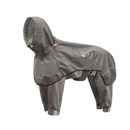 LVYUDS Verstellbar Regenmantel Hund 4-Beinig Alles Inbegriffen Groß/Mittel Hunde Kapuze Regenjacke Hund Getrennt Entwurf Wasserdicht Reflektierend Park Strand Spielen(Khaki,XL) von LVYUDS