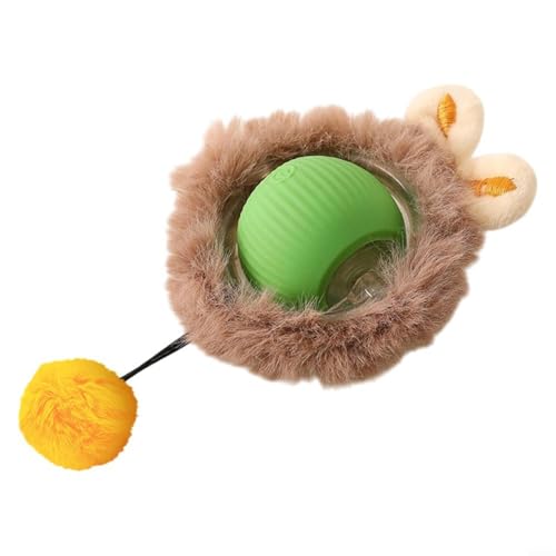 LVYXON Interaktives Katzenspielzeug, Interaktiver Katzenball, Smart Cat Toy Ball, Interaktiver Plüsch-Katzenspielzeugball mit Vogelgeräuschen von LVYXON