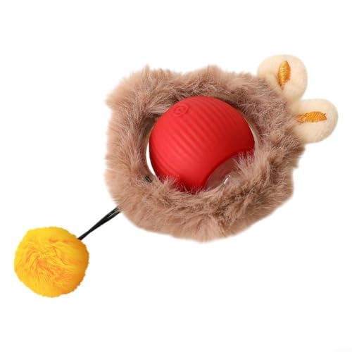 LVYXON Interaktives Katzenspielzeug, Interaktiver Katzenball, Smart Cat Toy Ball, Interaktiver Plüsch-Katzenspielzeugball mit Vogelgeräuschen von LVYXON