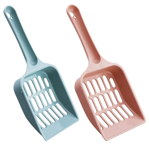 2 Stück Haustiere Schaufel für Katzenstreu, Katzenstreu Scooper, katzenklo Schaufel Plastikstreuschaufel Cat Litter Scoop für Haustier Katzen Hunde von LWMLWM