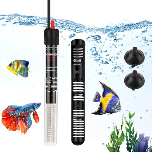 LWMTT Aquarium Heizung, 100W Temperatur Einstellbare Aquarium Heizer Mit Saugnäpfen，Thermostat für Fischtanks von LWMTT