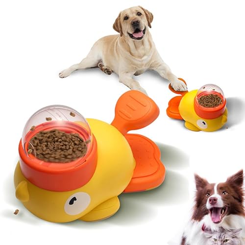 Duck Dog Treat Dispenser, 2-in-1 Dog Food Dispenser Toy Interactive Slow Feeder, for Small & Medium Dogs, Durable & Safe, Anti-Gulping, Reduces Bloating, Promotes IQ Training von LXCJZY