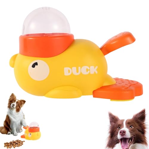 LXCJZY Duck Treat Dispenser, Interactive Dog Food Dispenser Toy, 2-in-1 Dog Interactive Slow Feeder & Puzzle Toy Anti-Gulping Bowl for Healthy Eating & IQ Training (1PCS) von LXCJZY