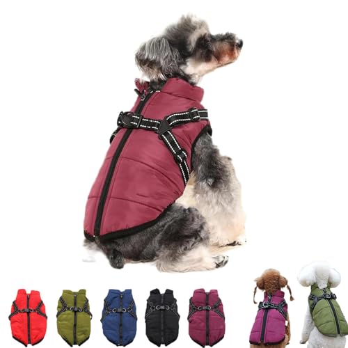 LXCJZY Furry King Dog Winter Coat, Furryking 3 in 1 Winter Jacket, Dog Jacket for Small Medium Large Dogs, Pet Outdoor Jacket, Waterproof Windproof Dog Snow Jacket with Zipper. (Purple, L) von LXCJZY