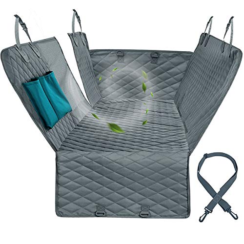 Hunde Autositz Hund Auto Sitz Abdeckung Wasserdicht Haustier Reise Hund Träger Hängematte Auto Hinten Rücksitz Schutz Matte Sicherheit Träger for Hunde(Grey,152x143cm) von LXHZSY