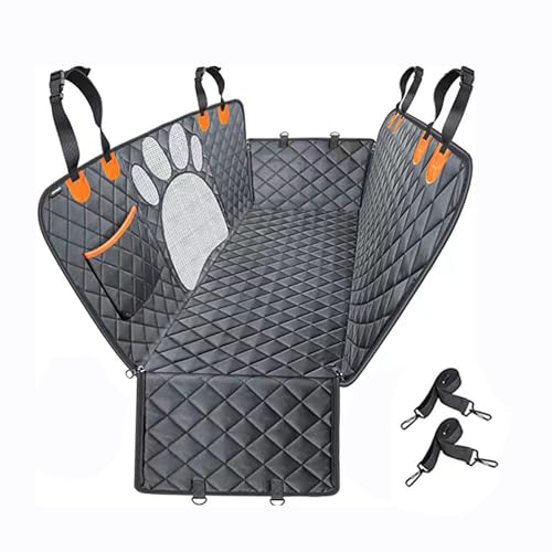 Hunde Autositz Hund Auto Sitz Abdeckung wasserdichte Haustier Katze Träger Reise Matte Hängematte for Kleine Mittel Große Hunde Auto Hinten Zurück Schutz Sicherheit Pad(Black) von LXHZSY