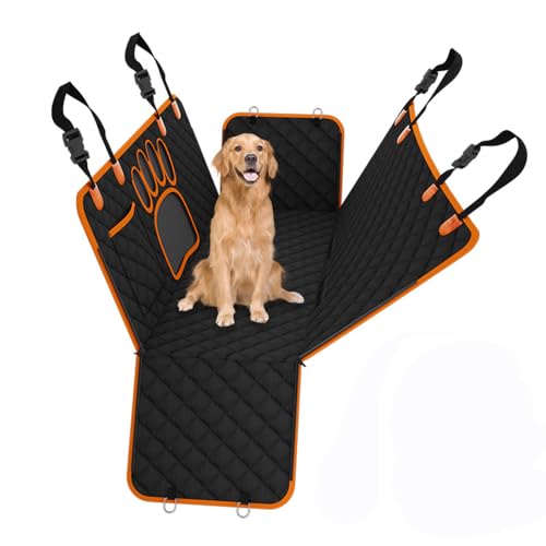 Hunde Autositz Hund Auto Sitz Abdeckung wasserdichte Haustier Katze Träger Reise Matte Hängematte for Kleine Mittel Große Hunde Auto Hinten Zurück Schutz Sicherheit Pad(Oranger) von LXHZSY