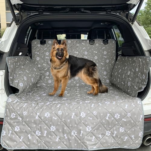 Hunde Autositz wasserdichte SUV-Cargo-Einlage for Hunde, Hundesitzbezug-Matte for SUVs, Limousinen, Transporter, große Größe, universelle Passform von LXHZSY