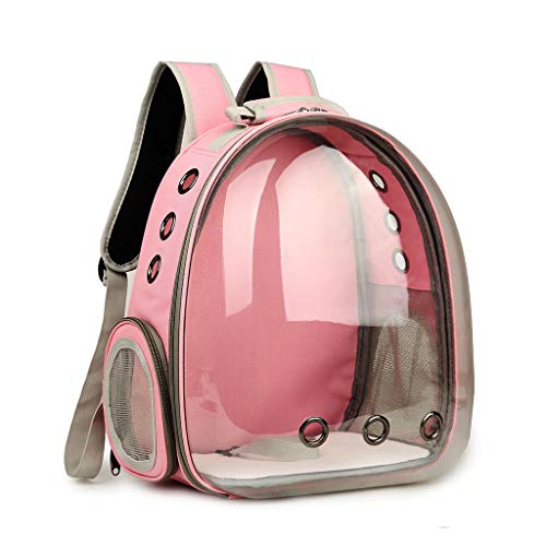 LXJLXD Atmungsaktiver Rucksack für Katzen und Welpen, Reise-Rucksack für Haustiere, Rosa von LXJLXD