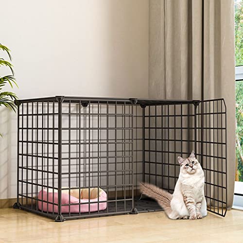 LXMBHAM Katzenkäfig, Katzenkäfig für den Innenbereich, DIY-Katzenzaun, Abnehmbarer Metalldraht, Kiste, großer Spielplatz, mehrere Größen für Katzenkäfige (Größe: 75 x 39 x 37 cm) Warm as Ever von LXMBHAM