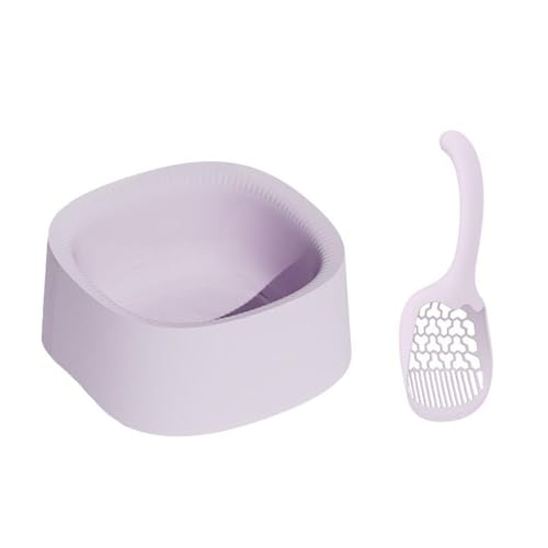Katzentoilette, 52 cm, verdickte, spritzwassergeschützte Katzentoilette, Haushaltsprodukte for Katzen(Purple) von LXP