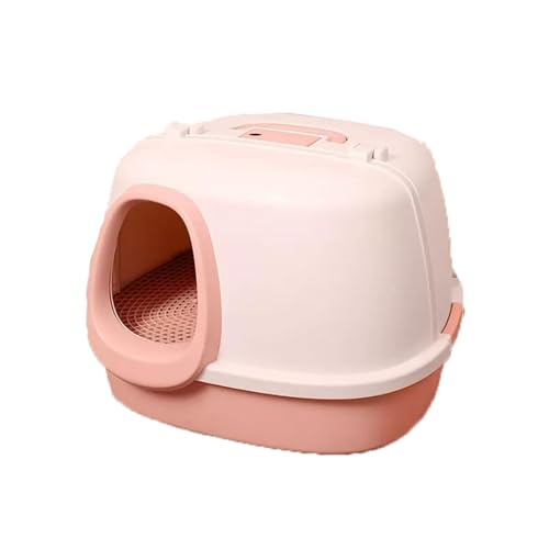 Katzentoilette, Langgang, komplett geschlossen, 59 cm, Anti-Katzenstreu-Katzentoilette, Katzenprodukte(Roze) von LXP