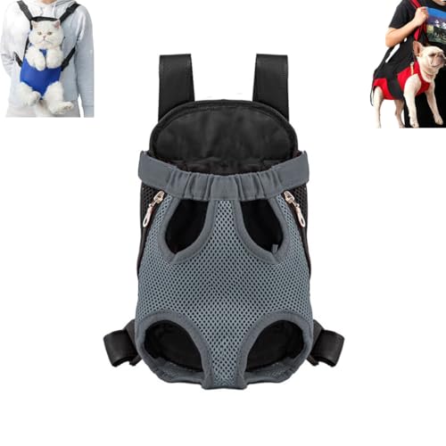 Breathable Cat Front Carrier Chest, Portable Cat Travel Backpack for Outdoors, Adjustable Cat Carrier Bag with Leg Holes for Small Medium Dogs Cats Puppies von LXSNZARUY