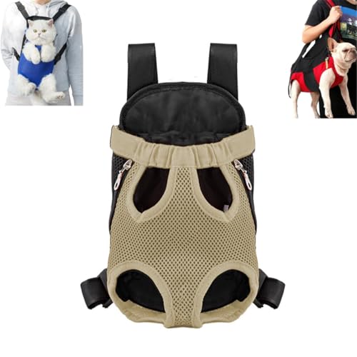 Breathable Cat Front Carrier Chest, Portable Cat Travel Backpack for Outdoors, Adjustable Cat Carrier Bag with Leg Holes for Small Medium Dogs Cats Puppies von LXSNZARUY