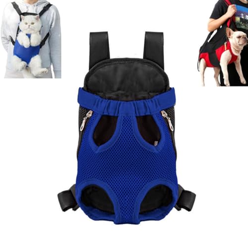 Breathable Cat Front Carrier Chest, Portable Cat Travel Backpack for Outdoors, Adjustable Cat Carrier Bag with Leg Holes for Small Medium Dogs Cats Puppies von LXSNZARUY