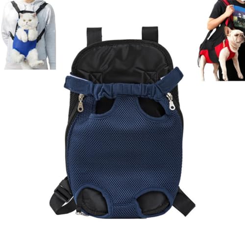 Breathable Cat Front Carrier Chest, Portable Cat Travel Backpack for Outdoors, Adjustable Cat Carrier Bag with Leg Holes for Small Medium Dogs Cats Puppies von LXSNZARUY