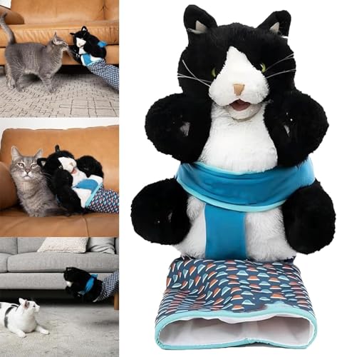 LXSNZARUY Cats Puppet Wrestler, Cat Puppet Cat Wrestling Glove, Cats Hand Puppets Plush Animal Toys with Tough Padding for Cats Pet Boredom-Busting Training and Exercise von LXSNZARUY