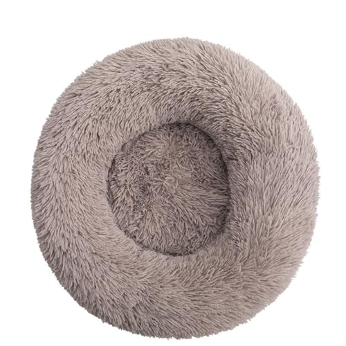 LXSNZARUY Furry Cat Donut, Cute Cat Donut Bed, Washable Calming Pet Bed for Cats Dogs, Winter Non-Slip Round Plush Pet Nest (beige, 100cm) von LXSNZARUY