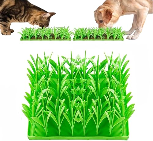 Celery Pets langsam fressende Grasmatte für Haustiere, langsam fressende Grasmatte für Katzen im Innenbereich, Tierfuttermatte langsam fressende Katzen und Hunde, zur Nahrungssuche und zum Stressabbau von LXYDJPW