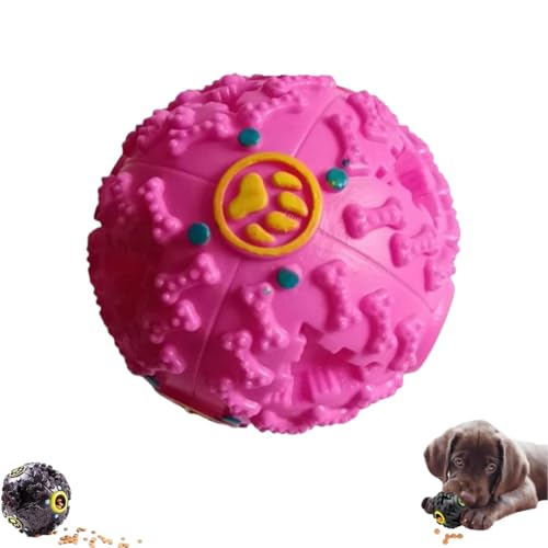 LXYDJPW Hundeballspielzeug, Giggle Ball für Hunde, Futterspender für Hunde, Zahnreinigung, interaktives Hundespielzeug aus Gummi für Hunde von LXYDJPW