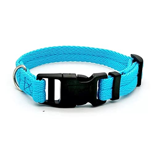 Blaues Hundehalsband aus Nylongewebe mit modischer Schnalle - Mittelgroßes Haustierhalsband-Accessoire von LXYDPZ