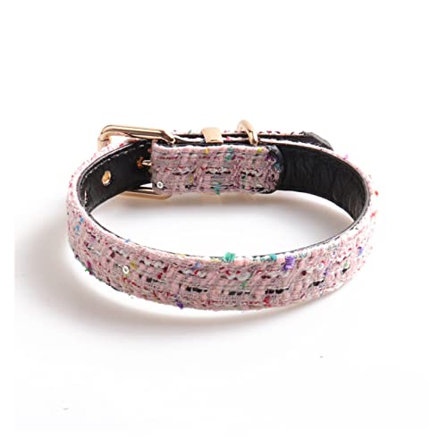 Halsband für Haustiere, Hundehalsband, modisches Stoffdesign, Haustierhalsband, Leine, Halskette, Haustierprodukt, weiches PU-Hundehalsband (Farbe: Rosa Leine, Größe: XL 2,0 x 120 cm) (Rosa Halsband von LXYDPZ