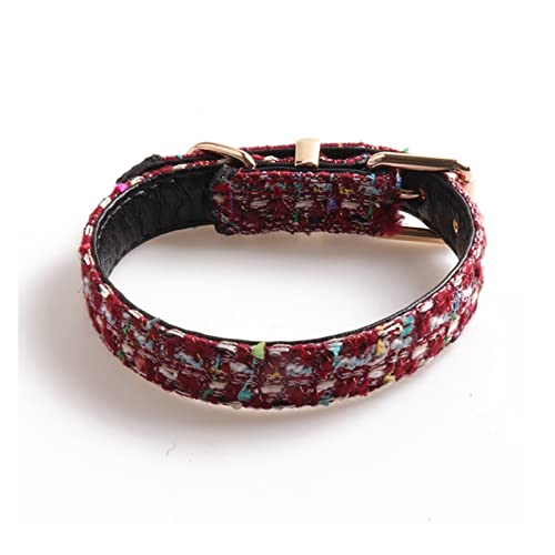 Halsband für Haustiere, Hundehalsband, modisches Stoffdesign, Haustierhalsband, Leine, Halskette, Haustierprodukt, weiches PU-Hundehalsband (Farbe: Rosa Leine, Größe: XL 2,0 x 120 cm) (Rotes Halsban von LXYDPZ