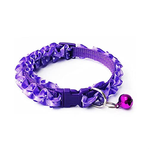 Halsband für Hunde, Ortungshalsband für Hunde, klassisches Spitzenhalsband für Katzen und Welpen mit Glöckchen, verstellbare Punkte, exquisite Halsbänder, modisch, schlicht, Hals-Accessoires für kle von LXYDPZ