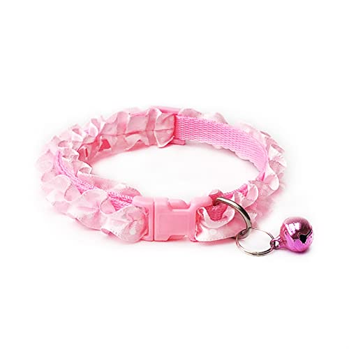 Halsband für Hunde, Ortungshalsband für Hunde, klassisches Spitzenhalsband für Katzen und Welpen mit Glöckchen, verstellbare Punkte, exquisite Halsbänder, modisch, schlicht, Hals-Accessoires für kle von LXYDPZ