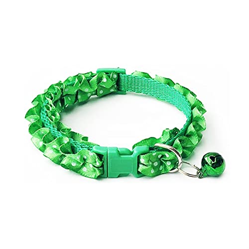 Halsband für Hunde, Ortungshalsband für Hunde, klassisches Spitzenhalsband für Katzen und Welpen mit Glöckchen, verstellbare Punkte, exquisite Halsbänder, modisch, schlicht, Hals-Accessoires für kle von LXYDPZ