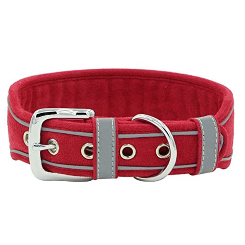 Halsband für Hunde, Ortungshalsband für Hunde, verstellbar, mit Netzgewebe gepolstert, reflektierendes Hundehalsband, langlebig für mittelgroße und große Hunde, Hundehalsband (Farbe: Gelb, Größe: L) von LXYDPZ