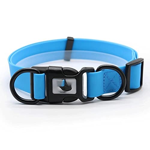 Haustierhalsband, Hundehalsband, wasserdichtes Katzenhalsband aus PVC für große und kleine Hunde, schmutzig, leicht zu reinigen, Haustierzubehör (blau, M) (blau S) von LXYDPZ