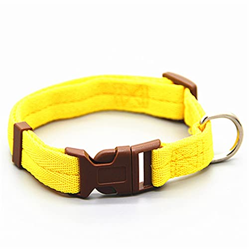 Haustierhalsband, schöne verstellbare Hundeleine mit Fliege, Halskette, Hundehalsband als Haustierzubehör für Welpen, Katzen (Orange, L) (Gelb XL) von LXYDPZ