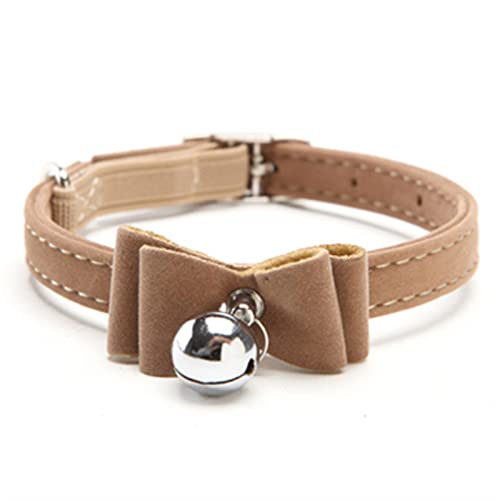 Sicherheitshalsband für Haustiere, elastische Fliege mit Glöckchen, Halsband für kleine Hunde und Katzen, sicherer weicher Samt, Haustierprodukte, Hundehalsband, Haustierlieferant (Schwarz) (Braun S von LXYDPZ