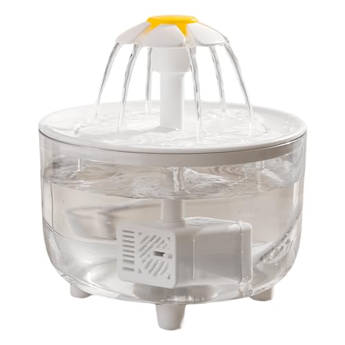 LYEAA 1200 ml automatischer Katzenwasserbrunnenfilter, USB-Autofilter, transparenter Katzentrinker, elektrische Stummschaltung, Umwälzfilterung, Katzenwasserspender von LYEAA