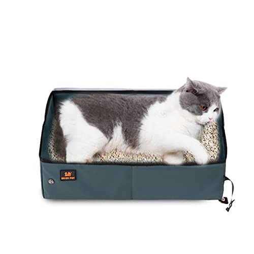 LYEAA Wasserdichte Katzentoilette Bettpfanne Faltbare Oxford Tuch Outdoor Reise Auto Toilette Tablett für Katzen Hunde Haustierbedarf von LYEAA