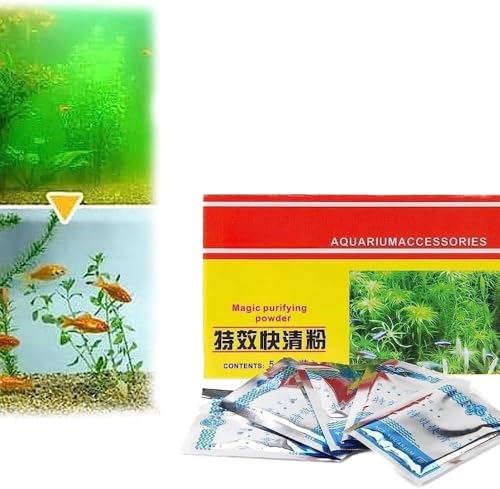 LYFDMHDP 3/5/7Box Aquarium Reinigungspulver – Magisches Reinigungspulver, Reinigungspulver für Aquarium, Aquarium-Reinigungswerkzeug, hält kristallklares Wasser, schnelle Reinigung des Aquariums (3 von LYFDMHDP